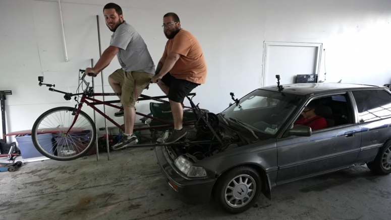 The World's Greenest Honda Civic Is Powered By A Tandem Bicycle