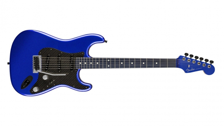 Lexus and Fender build a gleaming blue Stratocaster guitar
