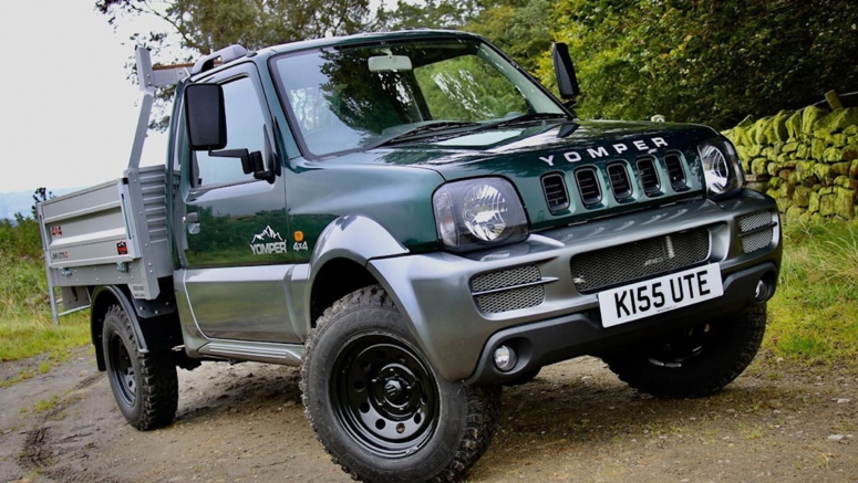 Yomper pickup like a Suzuki Jimny mixed with a Defender and a Brat