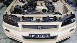 Tan-Colored Nissan Skyline R34 GT-R With 1,150 HP Would Look Right At Home In A Desert