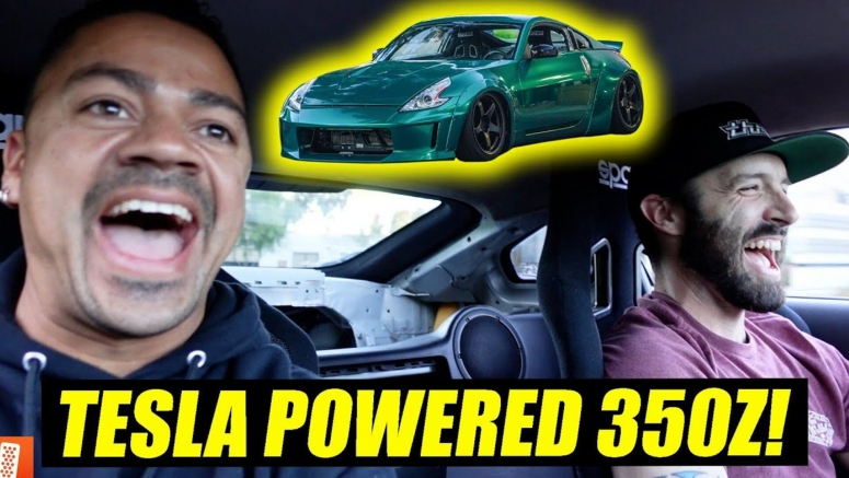 Tesla-Swapped Liberty Walk Nissan 350Z EV Takes Its First Drive And Proves That Hot Rodding Will Never Die
