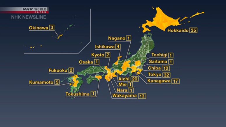 862 confirmed infected with coronavirus in Japan