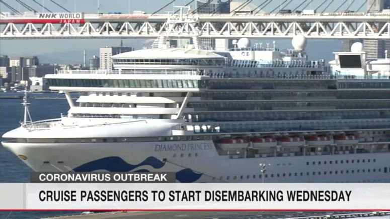 Diamond Princess disembarkation to start Wednesday