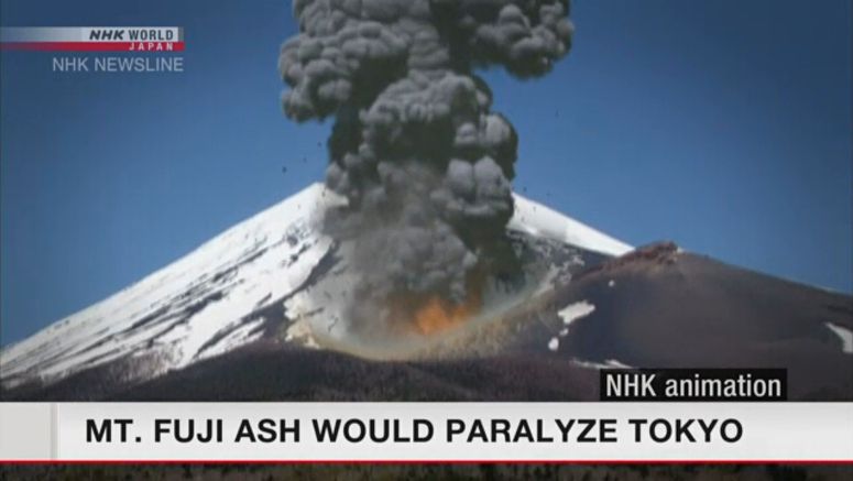 Panel: Mt.Fuji ash would paralyze Tokyo