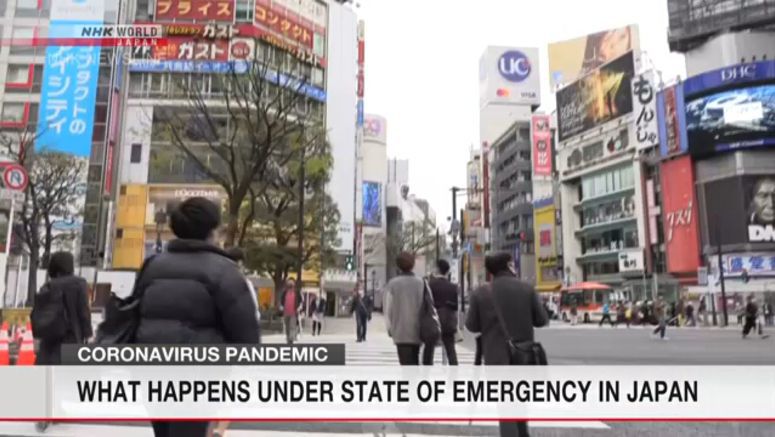 What happens under state of emergency in Japan