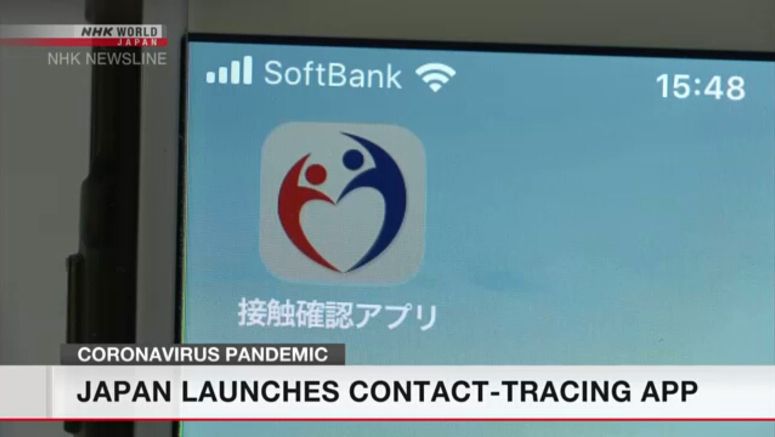 Japan rolls out coronavirus contact-tracing app