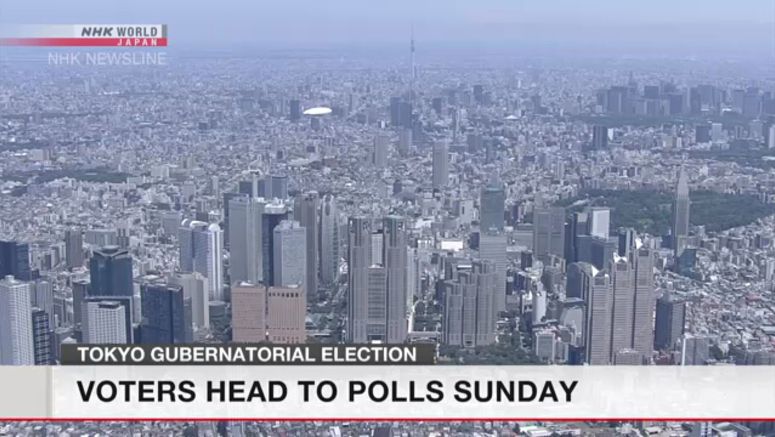 Tokyo voters to select governor on Sunday