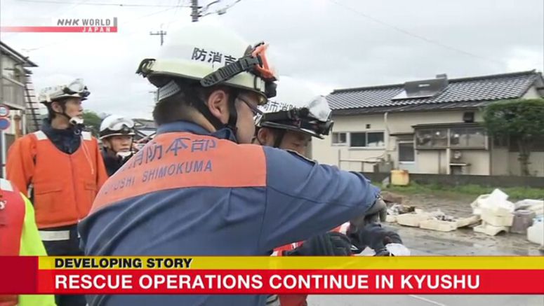 Heavy rain continues to pound parts of Japan