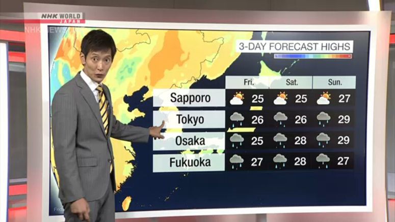 Heavy rain will likely hit western Japan