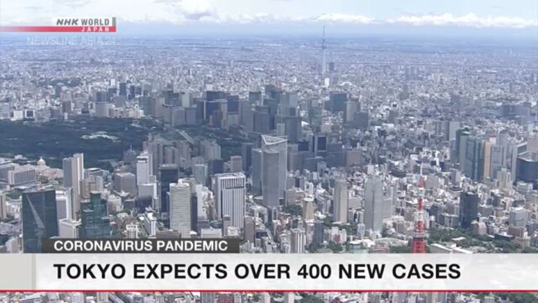 Tokyo expects over 460 new virus cases on Friday