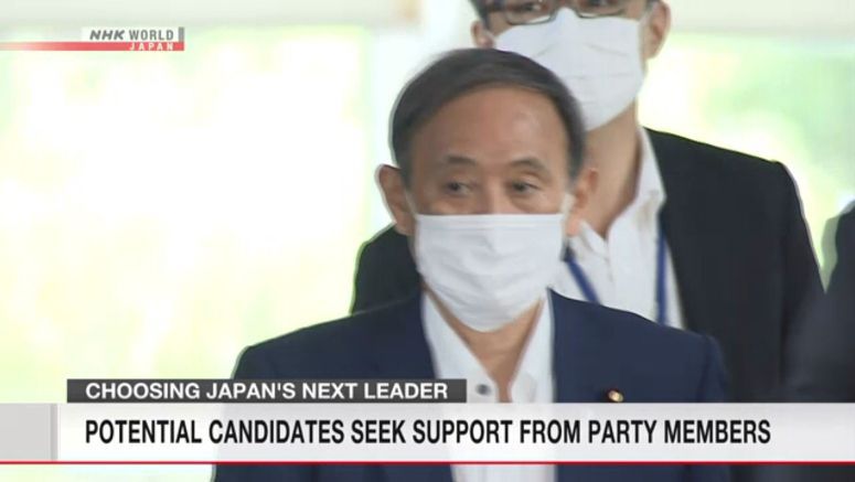 Support for Suga widening in LDP leadership race
