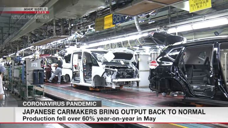 Japanese carmakers bring output back to normal