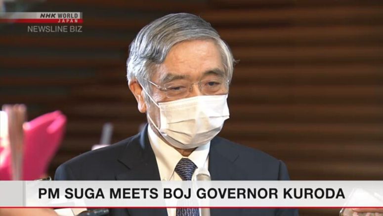 PM Suga meets BOJ Governor Kuroda