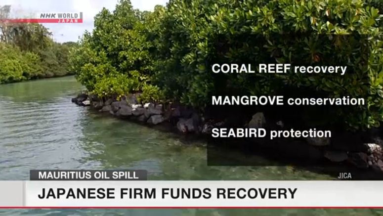 Japan firm funds Mauritius oil spill recovery