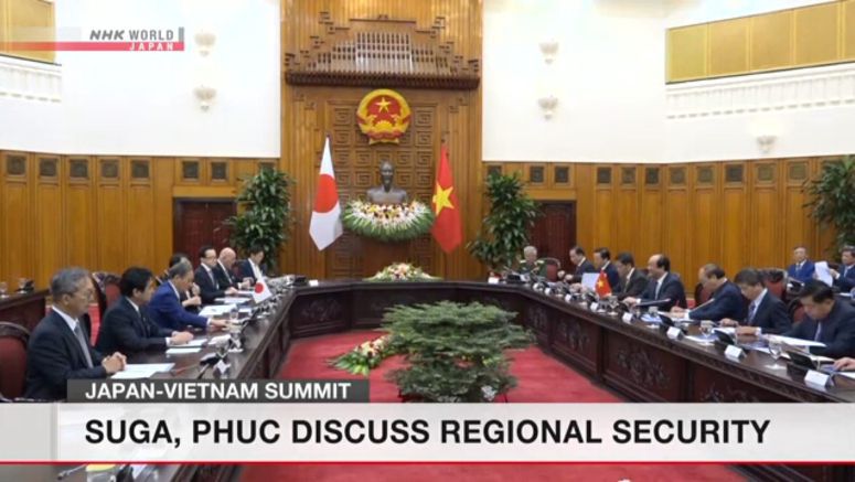 Suga, Phuc discuss regional security