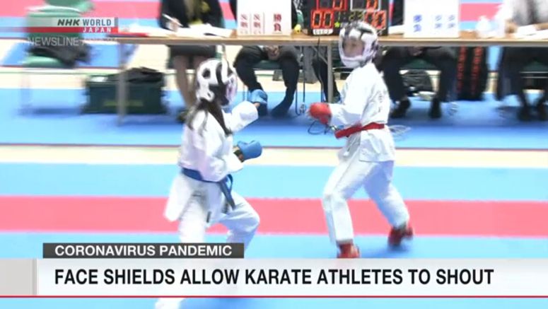 Face shields ensure safe karate tournaments