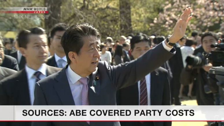 Sources: Abe's office covered some party costs Sources: Abe's office covered some party costs