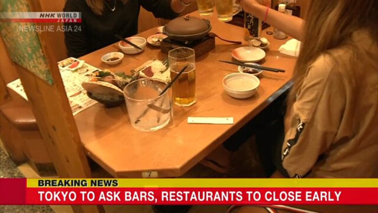 Tokyo to ask restaurants to shorten business hours