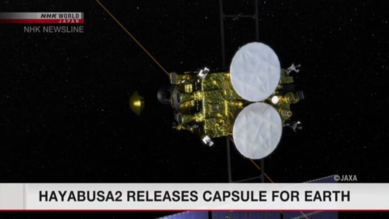 Hayabusa2 releases capsule, begins new mission