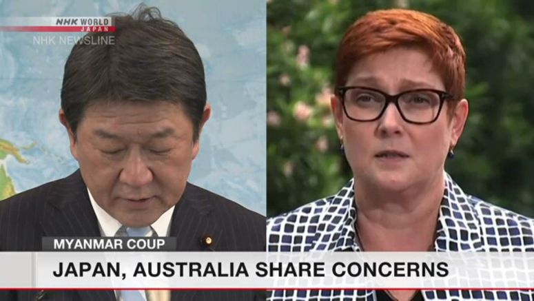 Japan, Australia FM discuss Myanmar