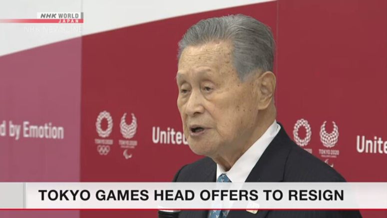 Tokyo Games chief offers to resign