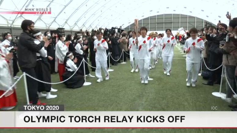 Olympic torch relay begins in Fukushima