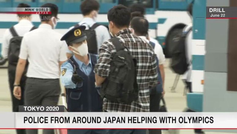 Police from around Japan deployed for Olympics