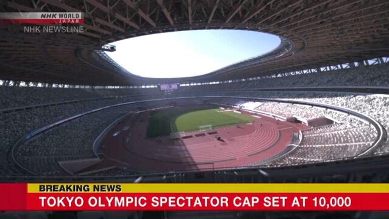Tokyo Olympic spectator cap set at 10,000