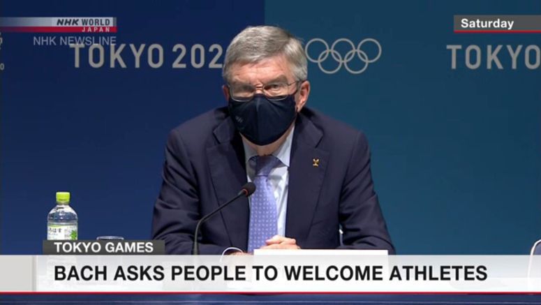 Bach asks people to welcome athletes