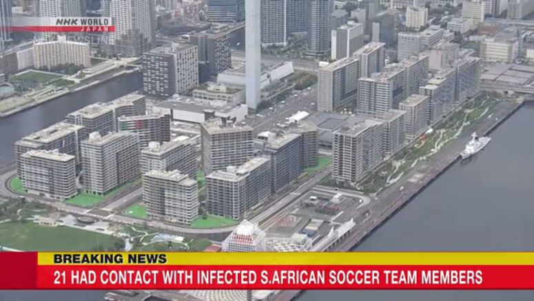 21 had contact with infected S.African soccer team