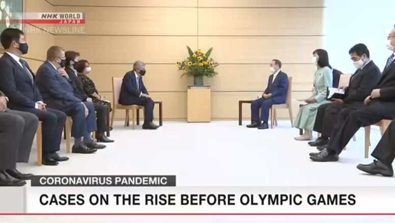 Suga, Bach vow to make Olympics safe and secure