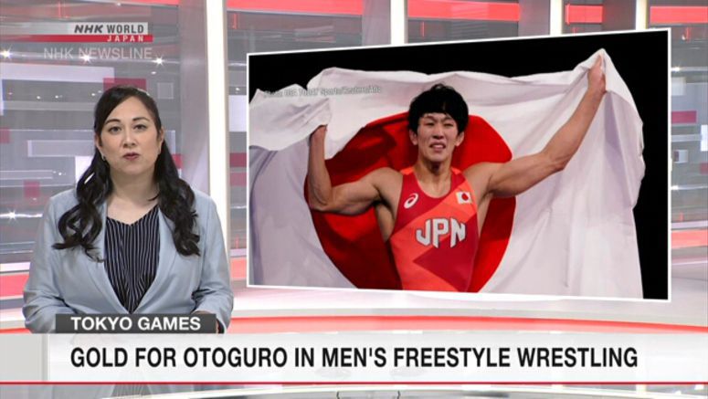 Gold for Otoguro in men's freestyle wrestling