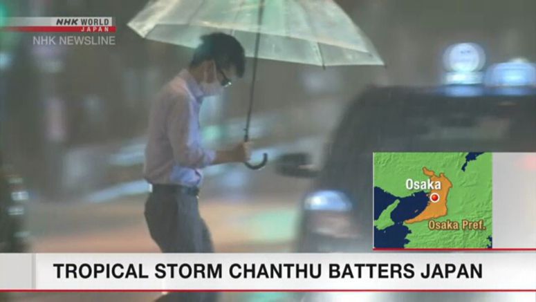 Tropical Storm Chanthu batters Japan