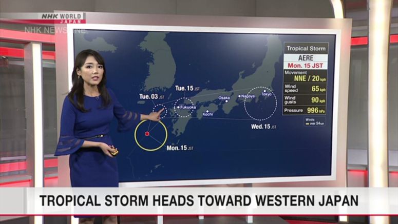 Analysis on tropical storm Aere
