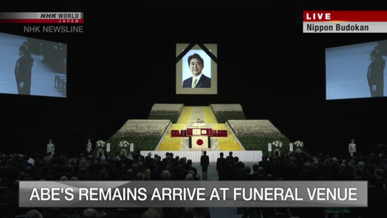 Japanese former prime minister Abe's state funeral begins