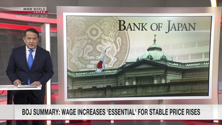 BOJ summary: Wage increases 'essential' for stable price rises