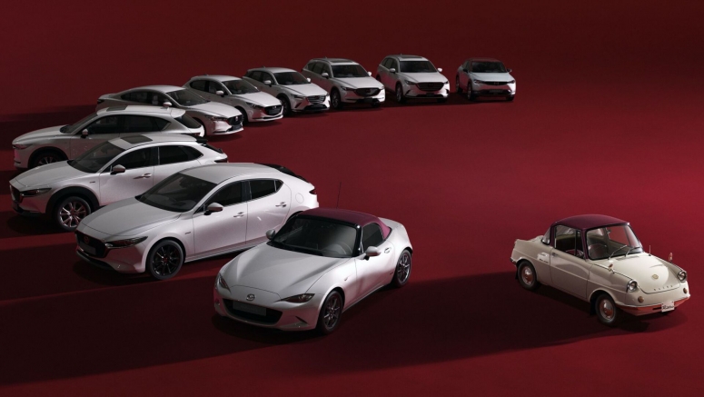 Mazda's Entire Lineup Dresses In Festive Attire For 100th Anniversary