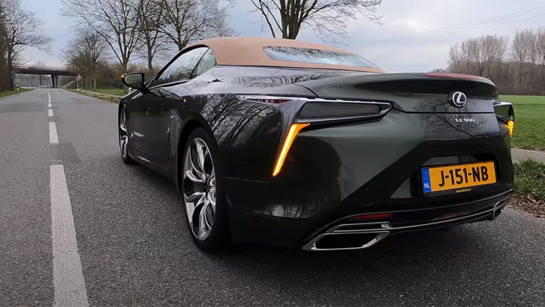 Watch A Lexus LC 500 Convertible Being Driven Flat Out