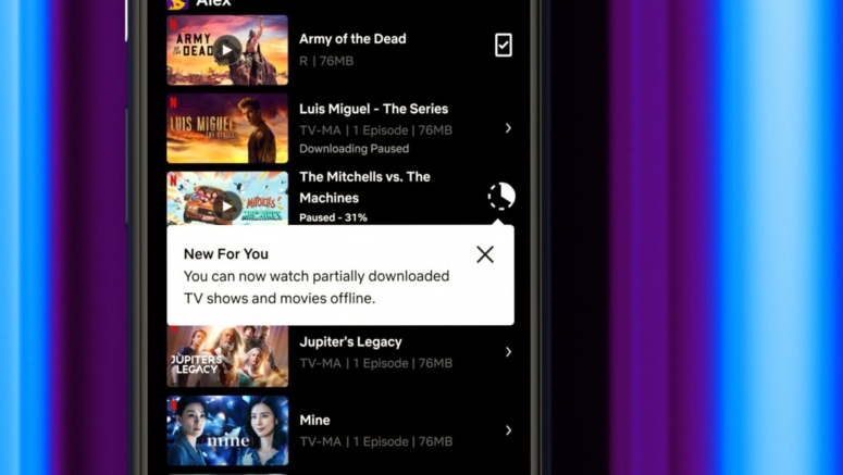 Netflix Introduces Partial Downloads For Its Android App