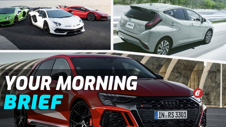 New RS 3, Toyota Has A New Aqua, F1 Drama At Silverstone, And An All-New V12 From Lamborghini: Your Morning Brief